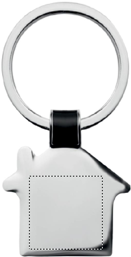 House shaped key ring front 03