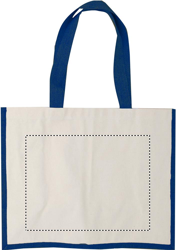 Jute and canvas shopping bag front 04