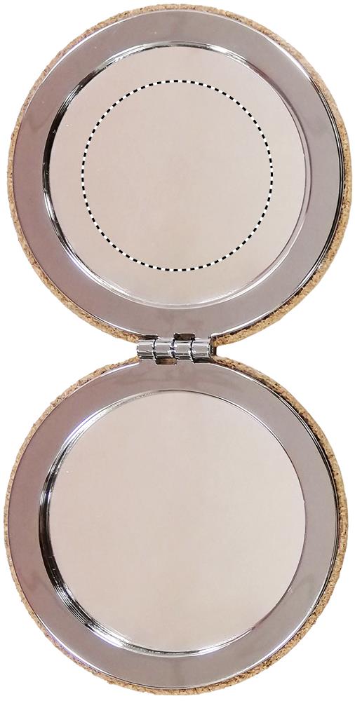 Pocket mirror with cork cover mirror top 13