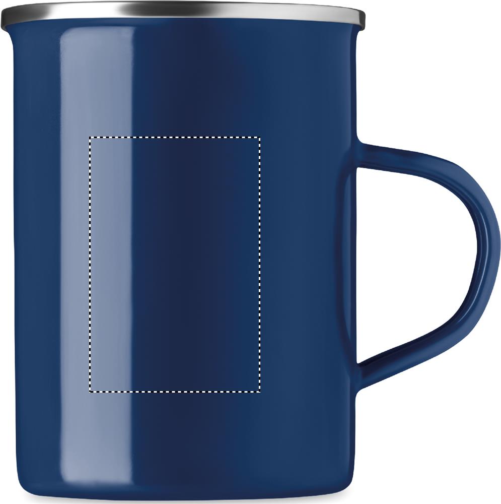 Metal mug with enamel layer right handed 04