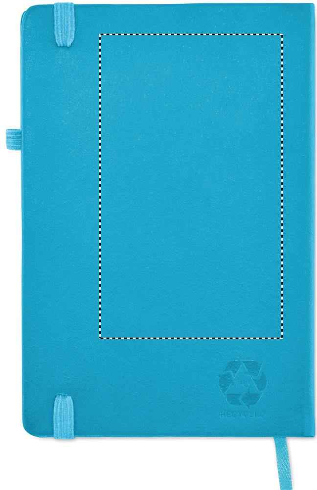 Recycled PU A5 lined notebook back 12