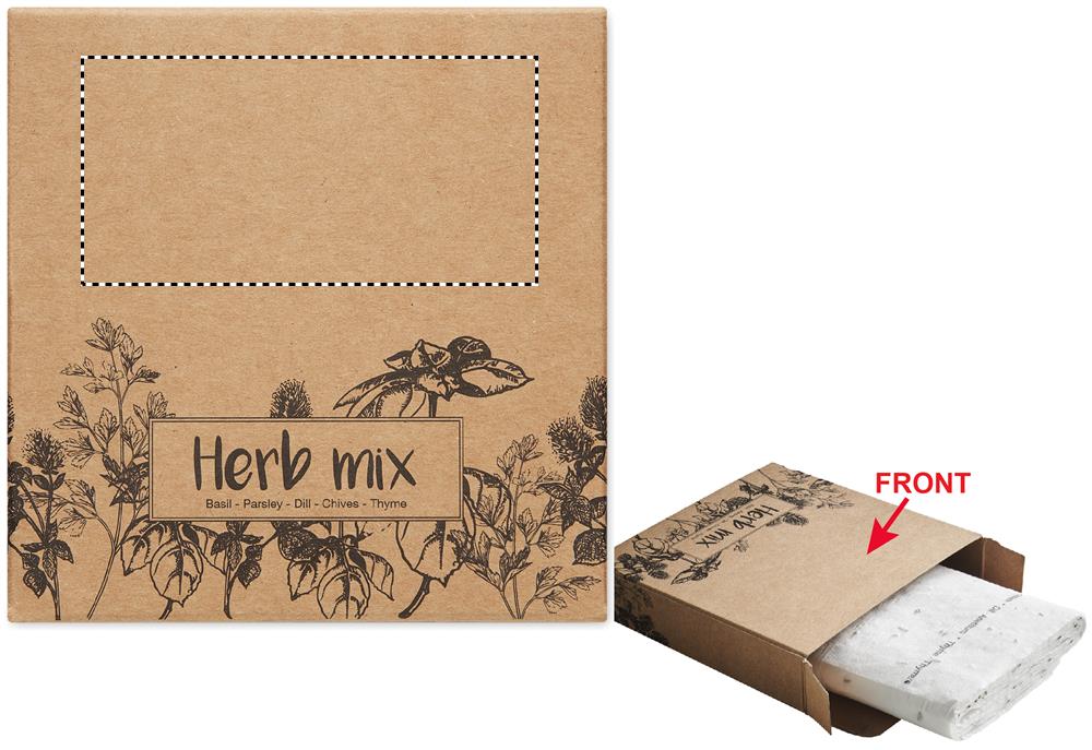 Herb seeds tape 3 meter box back 13