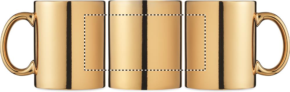 Ceramic mug metallic 300 ml roundscreen 98