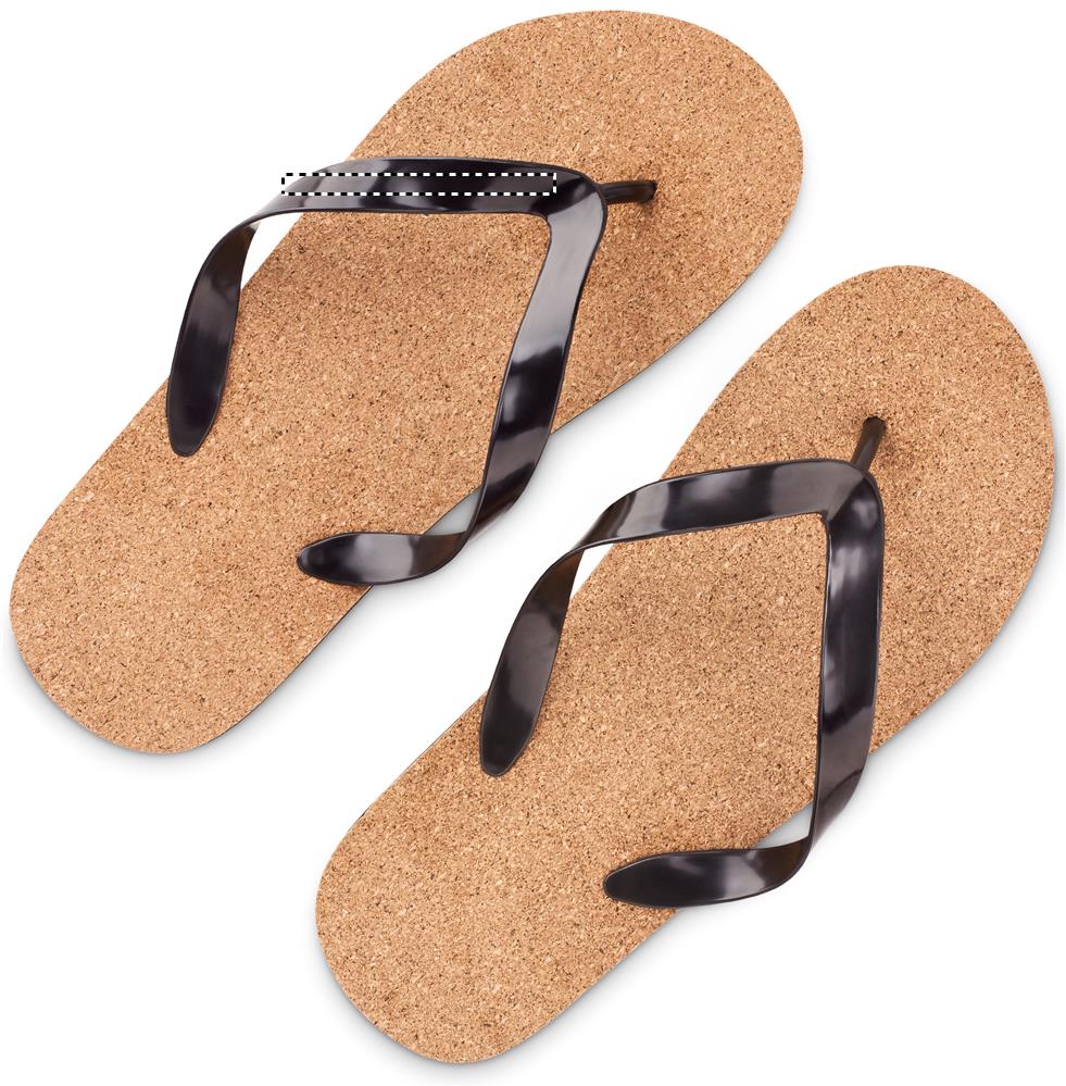 Cork beach slippers L left pad 03