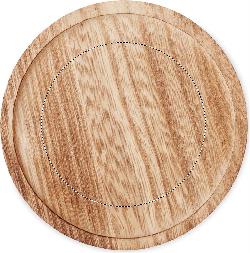 Candle on round wooden base plate 40