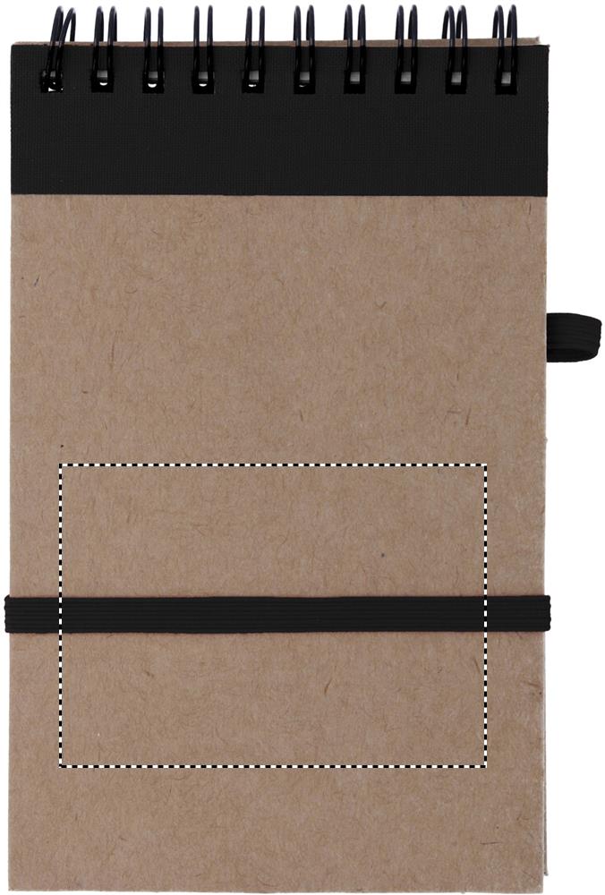 A6 recycled notepad with pen front bottom 03