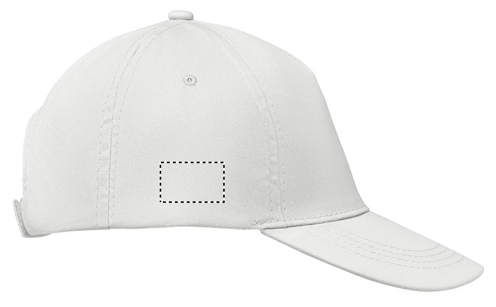 BUZZ FIVE PANEL CAP right side wh