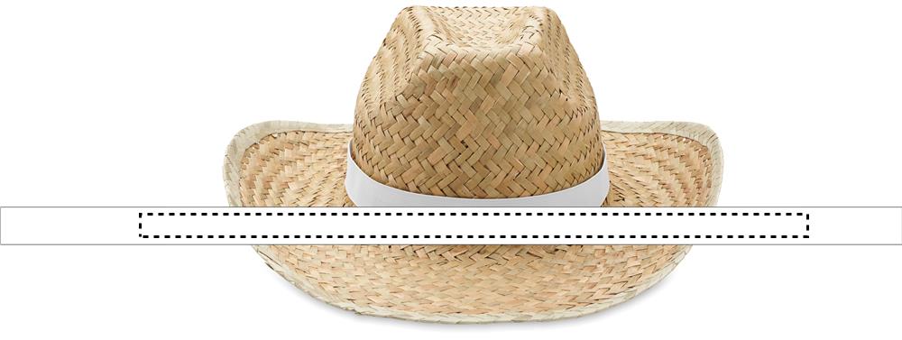 Natural straw cowboy hat band transfer 06