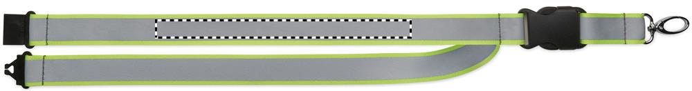 Lanyard RPET riflettente strap(s) front 70