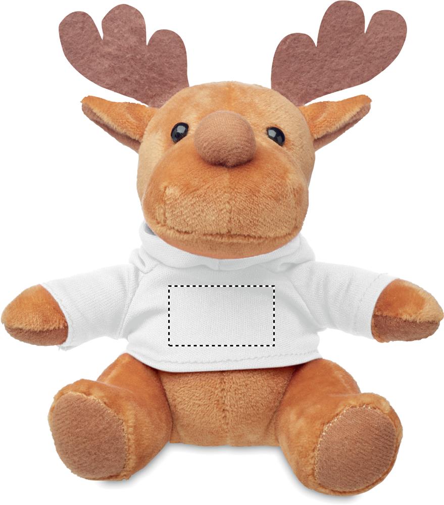 Plush reindeer with hoodie t-shirt ts 06