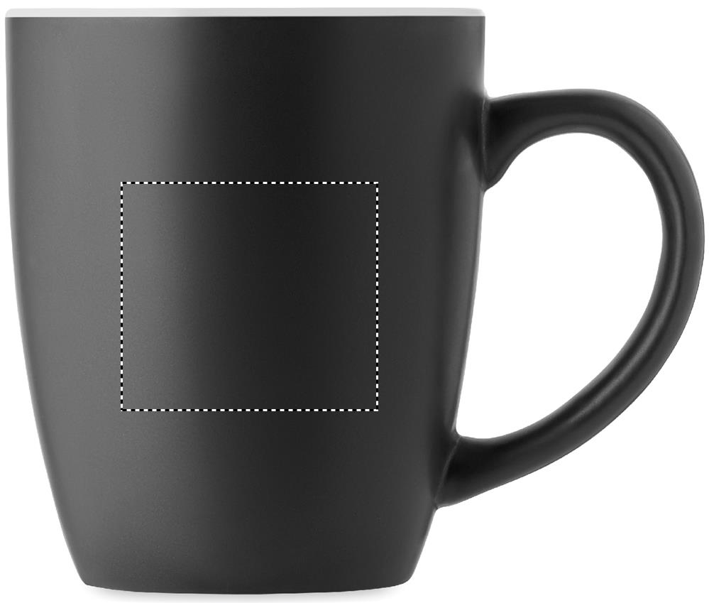 Two tone ceramic mug 290 ml right handed 06