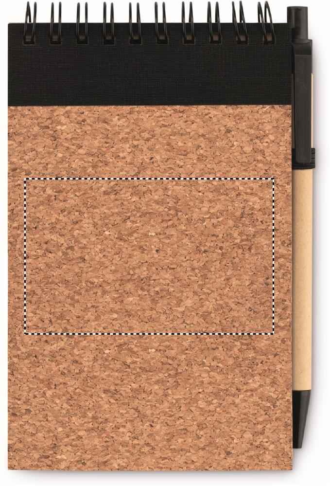 A6 Cork notepad with pen front 03