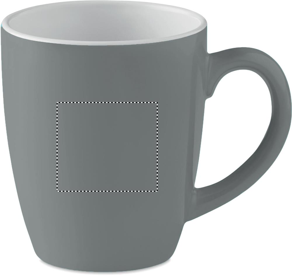Ceramic coloured mug 290 ml right handed 07