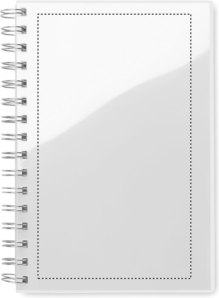 A5 RPET notebook recycled lined transparent front 06