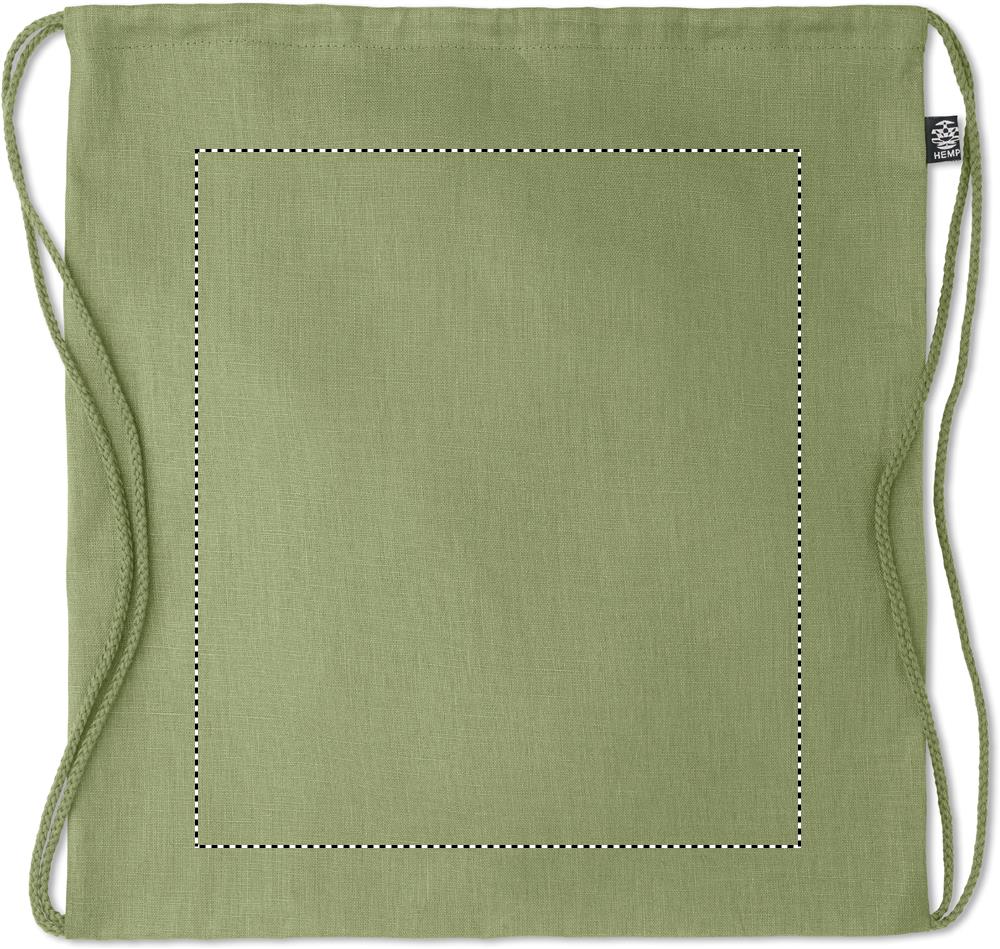 Hemp drawstring bag 200 gr/m² front td1 09