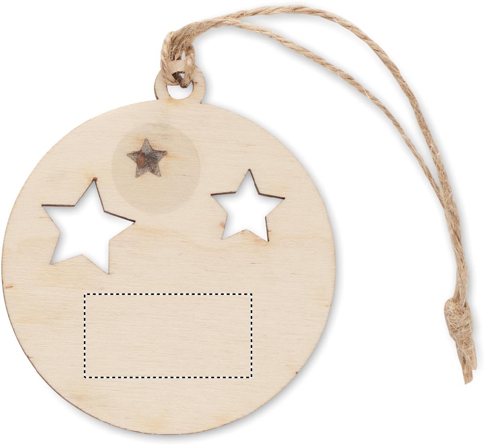 Wooden bauble shape hanger side 2 40