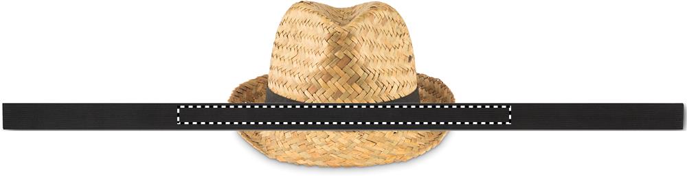 Natural straw hat band 03