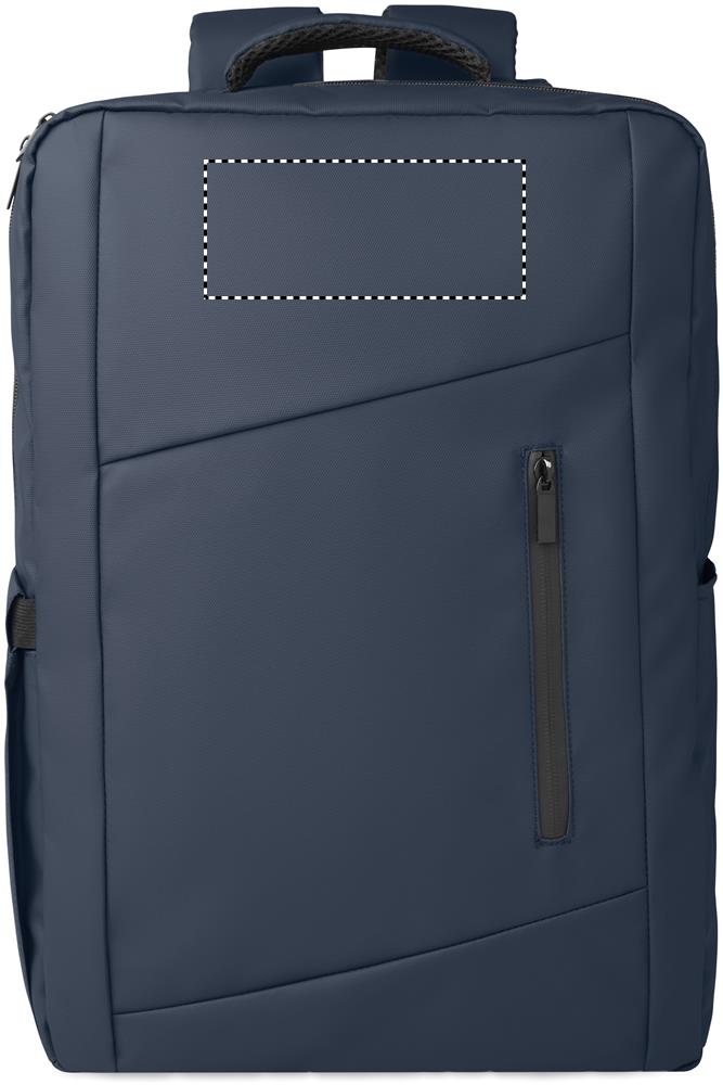 15" PU RPET laptop backpack front 04