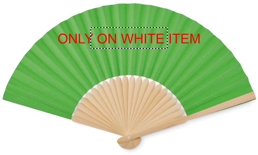 Manual hand fan front on white 48