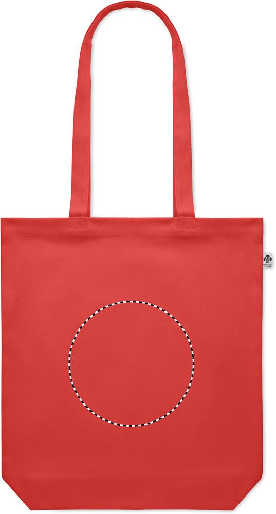 Canvas shopping bag 270 gr/m² front embroidery 05