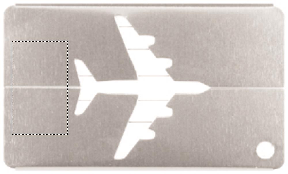 Aluminium luggage tag airplane l bottom 16