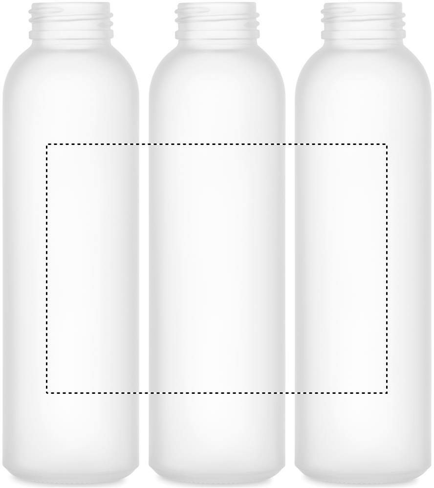 Frosted glass bottle 500ml roundscreen 26