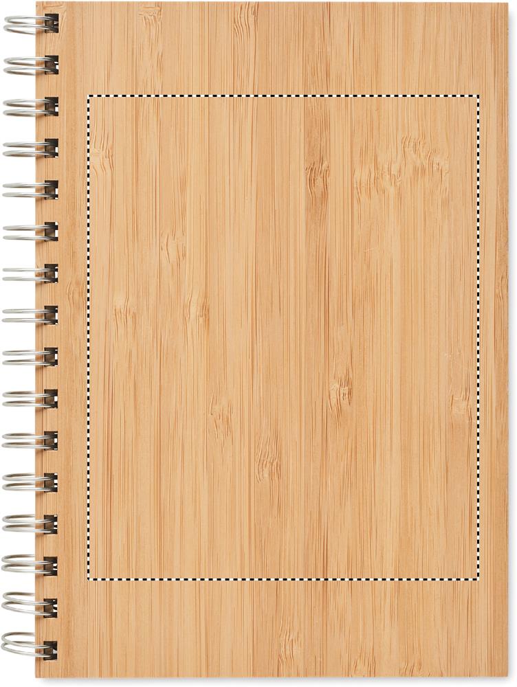 A5 ring bound Bamboo notebook front 40