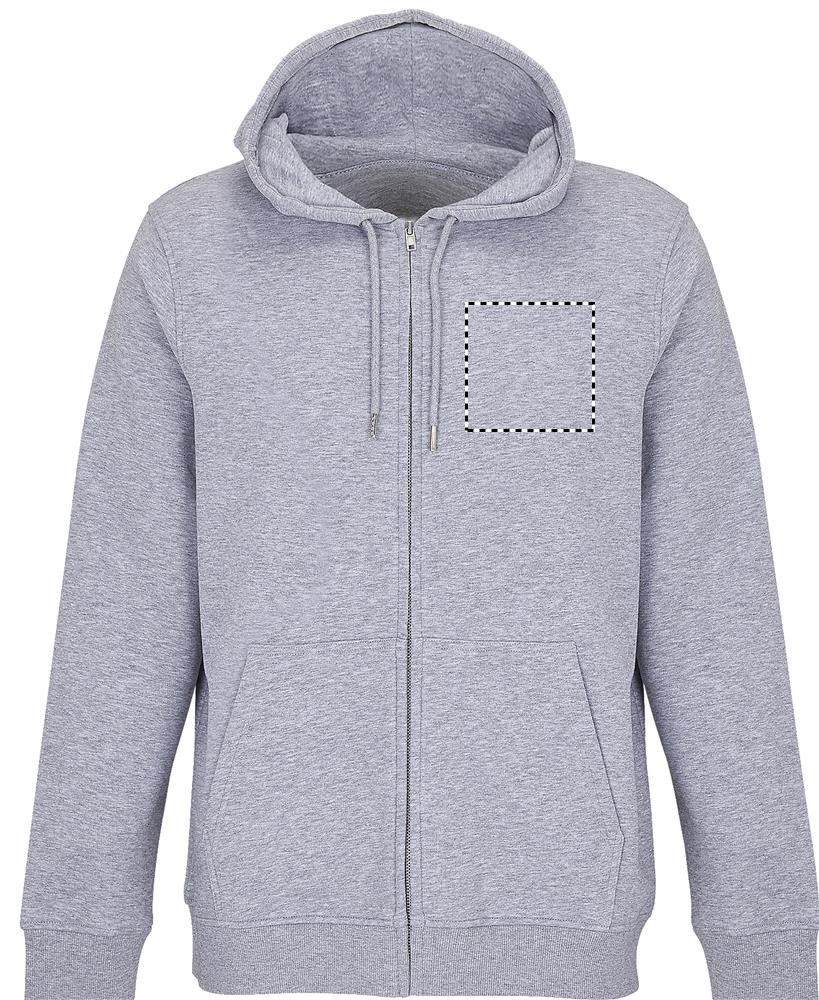 CALIPSO FULL ZIP HOODIE chest left gy