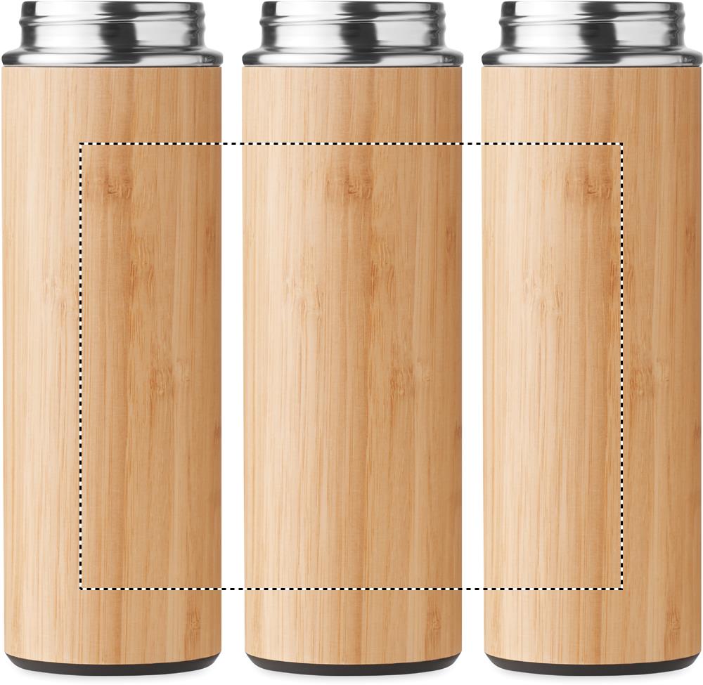 Double wall bamboo flask 450ml roundscreen 40