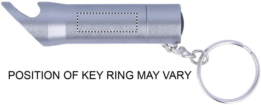 Metal torch key ring barrel right 15