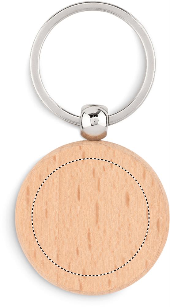 Round wooden key ring side 2 40