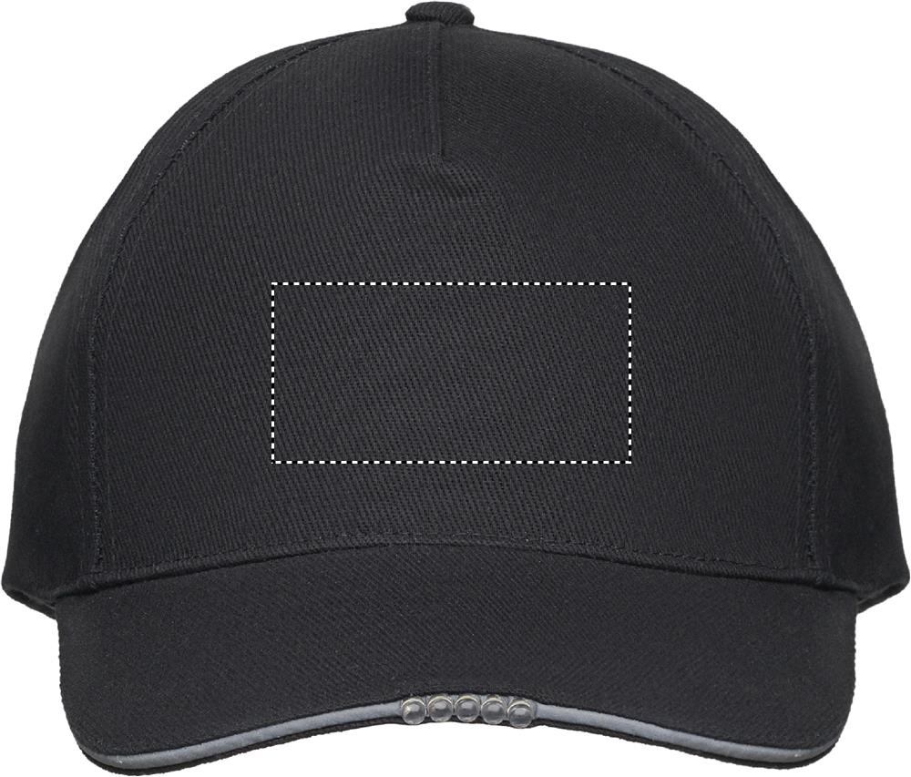 5 panel LED cotton cap 220gr/m² front 03