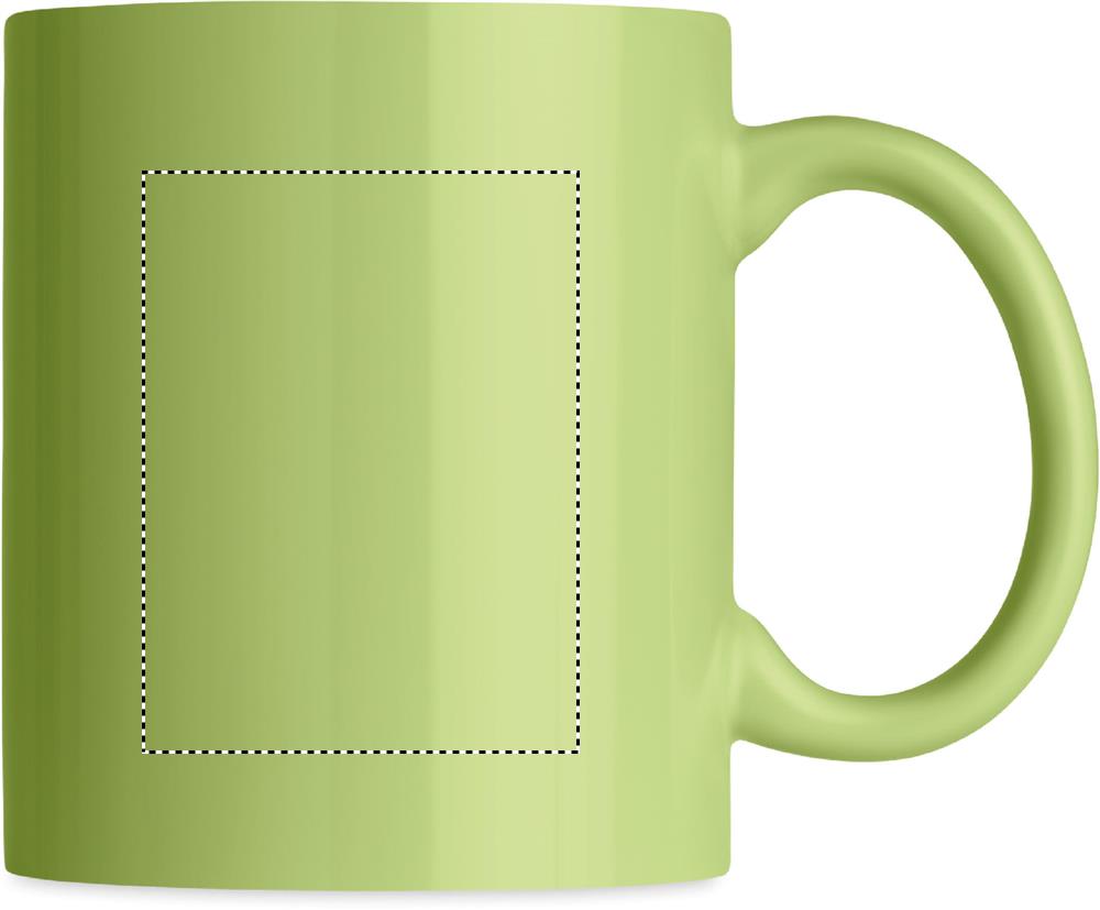 Coloured ceramic mug 300ml right handed 09