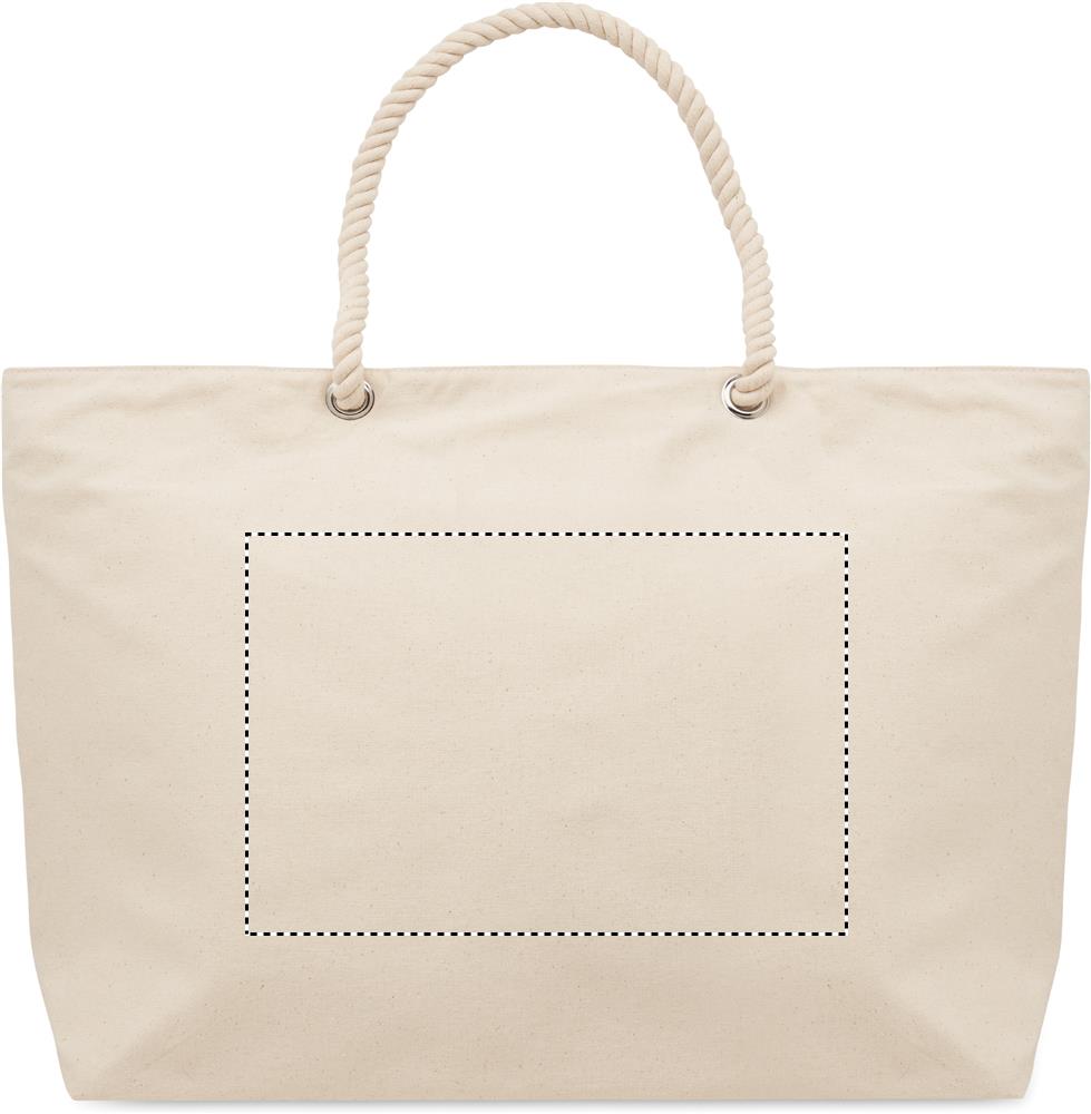Beach cooler bag in cotton side 1 13