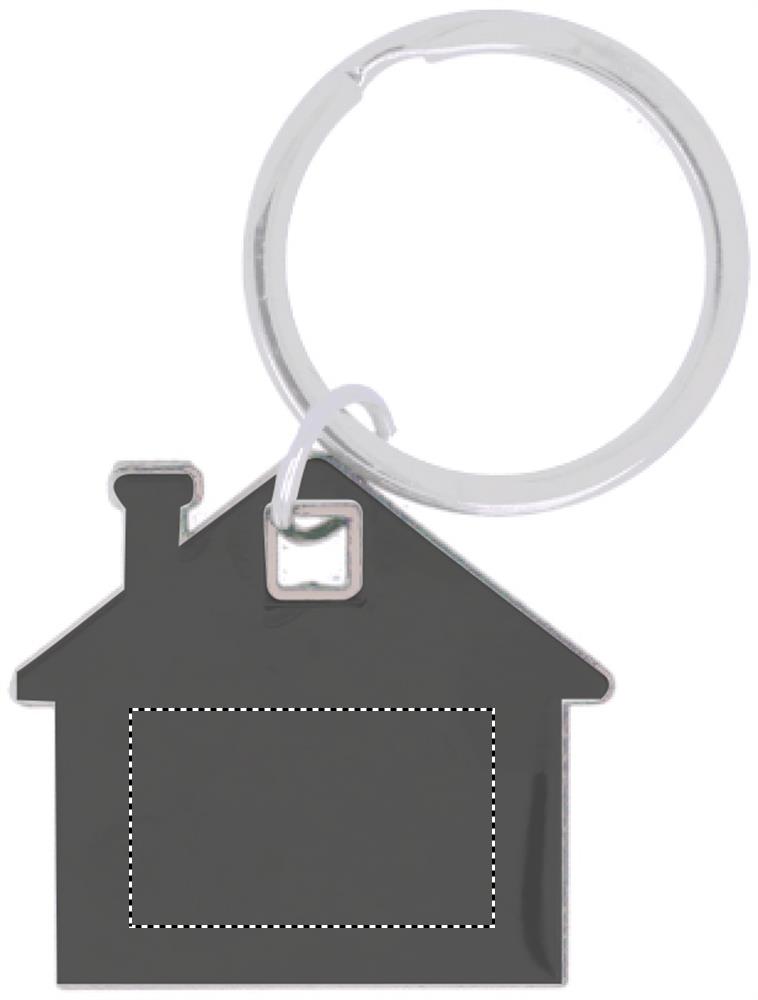 House shape plastic key ring back 06