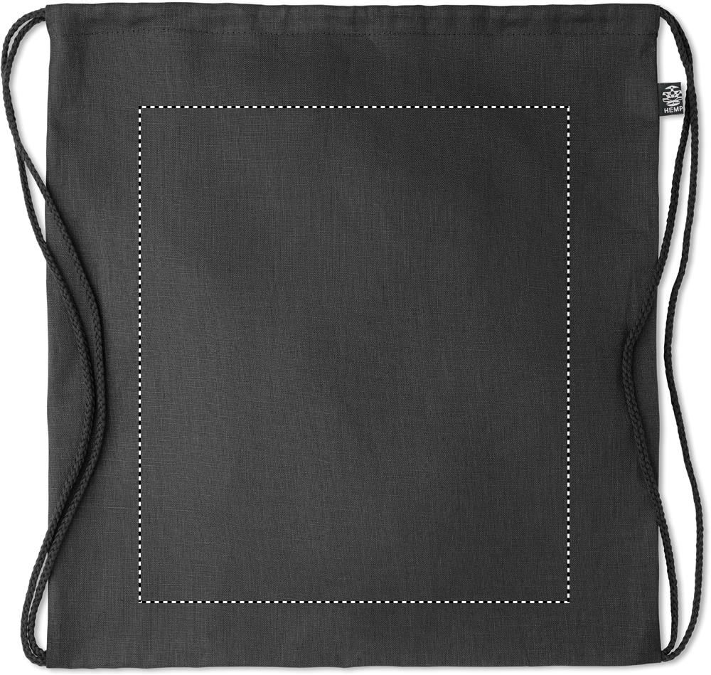 Hemp drawstring bag 200 gr/m² front td1 03