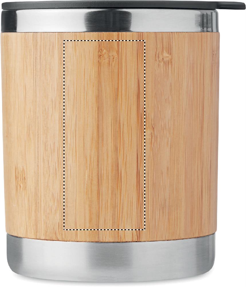 Bicchiere in bamboo 250 ml front laser 40