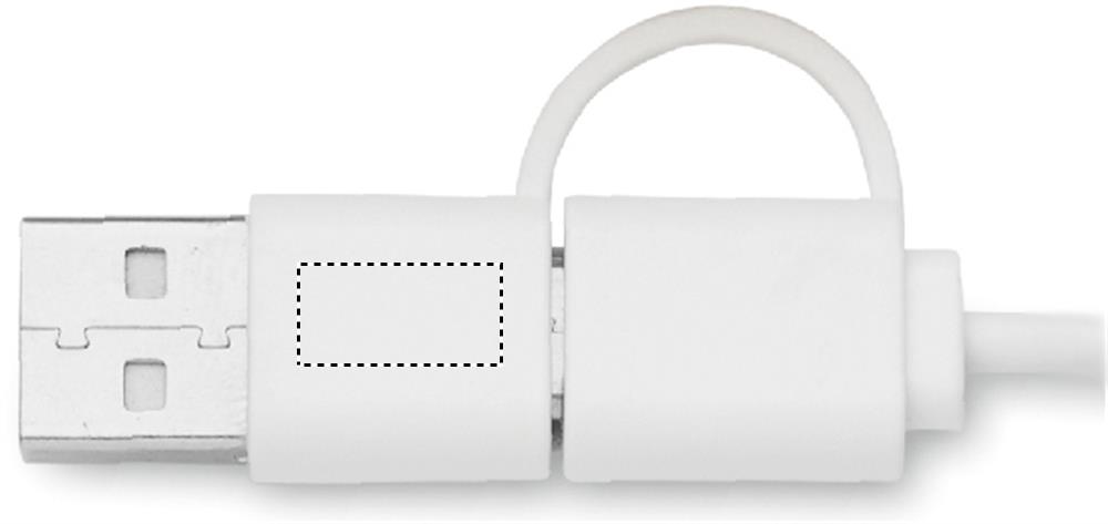 Hub USB a 3 porte in bamboo plug side 2 40