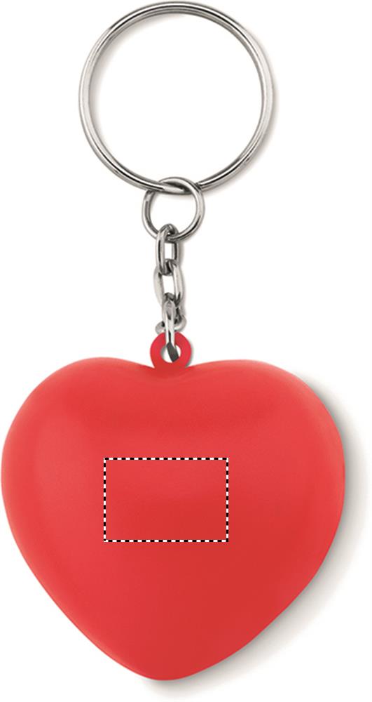 Key ring with PU heart front 05