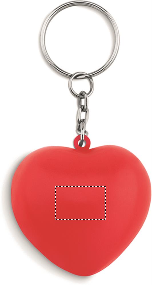 Key ring with PU heart back 05