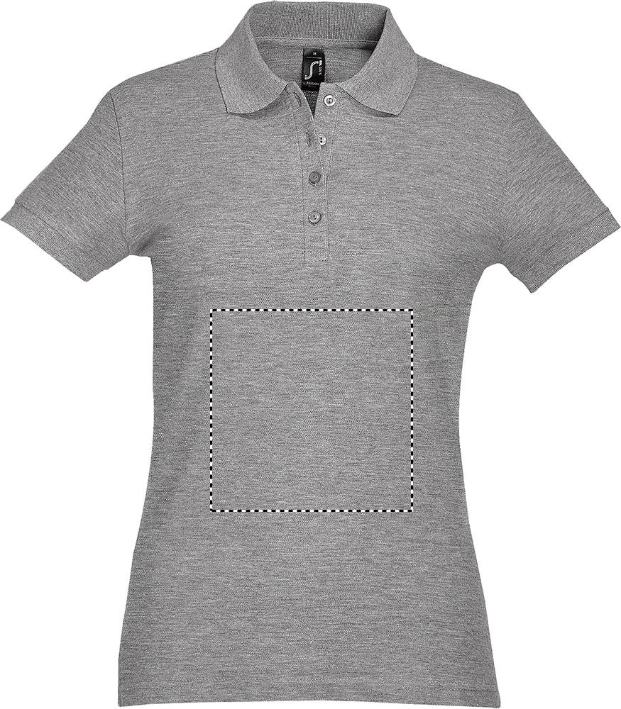 PASSION WOMEN POLO 170g front gy