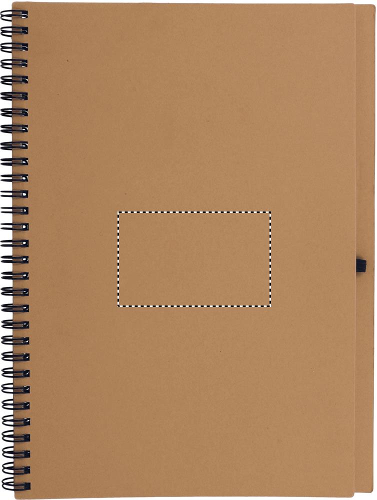 Recycled notebook with pen front 13