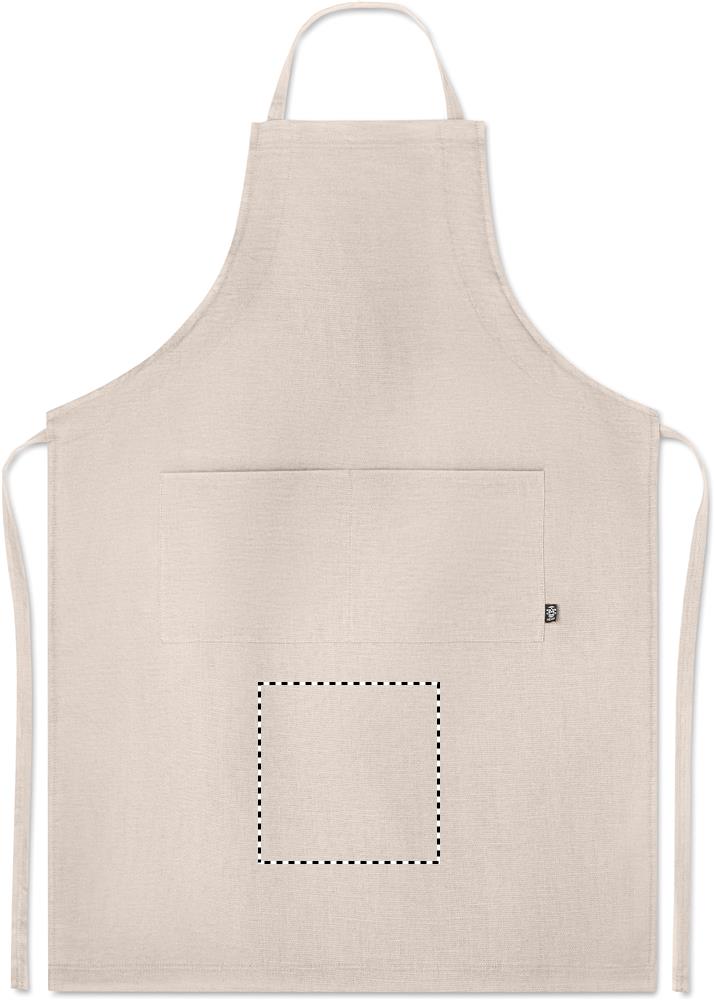 Hemp adjustable apron 200 gr/m² below pocket e 13