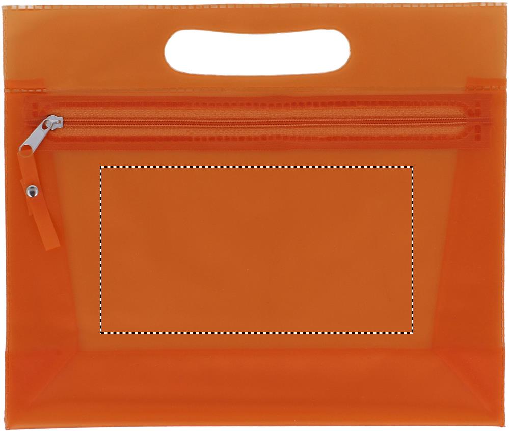 Transparent cosmetic pouch front 10