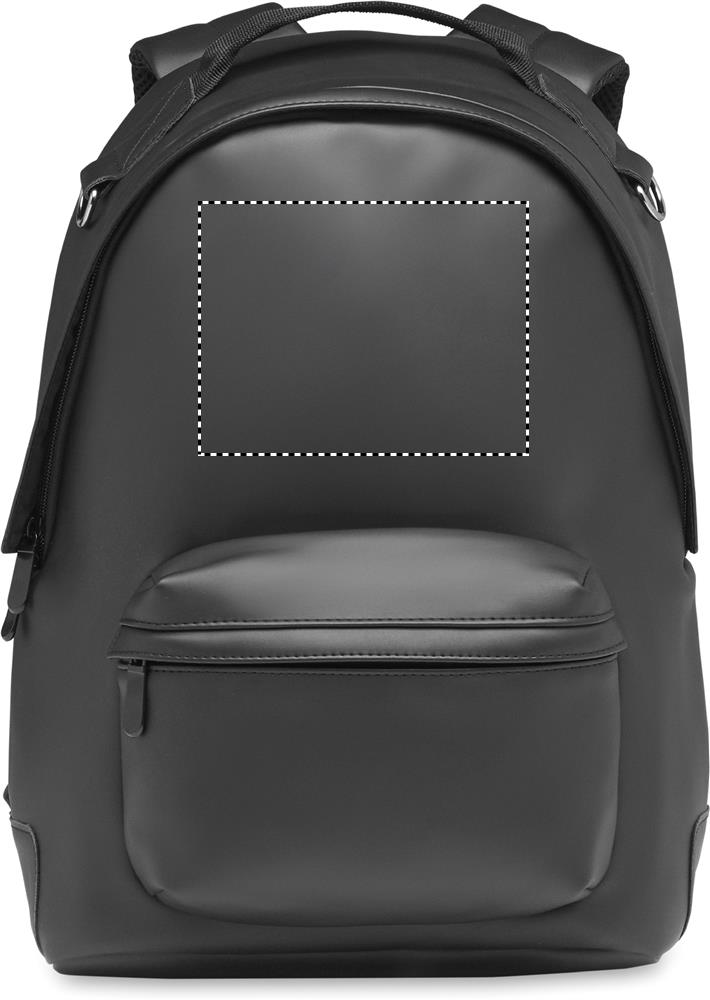 Laptop 15" soft PU backpack front 03