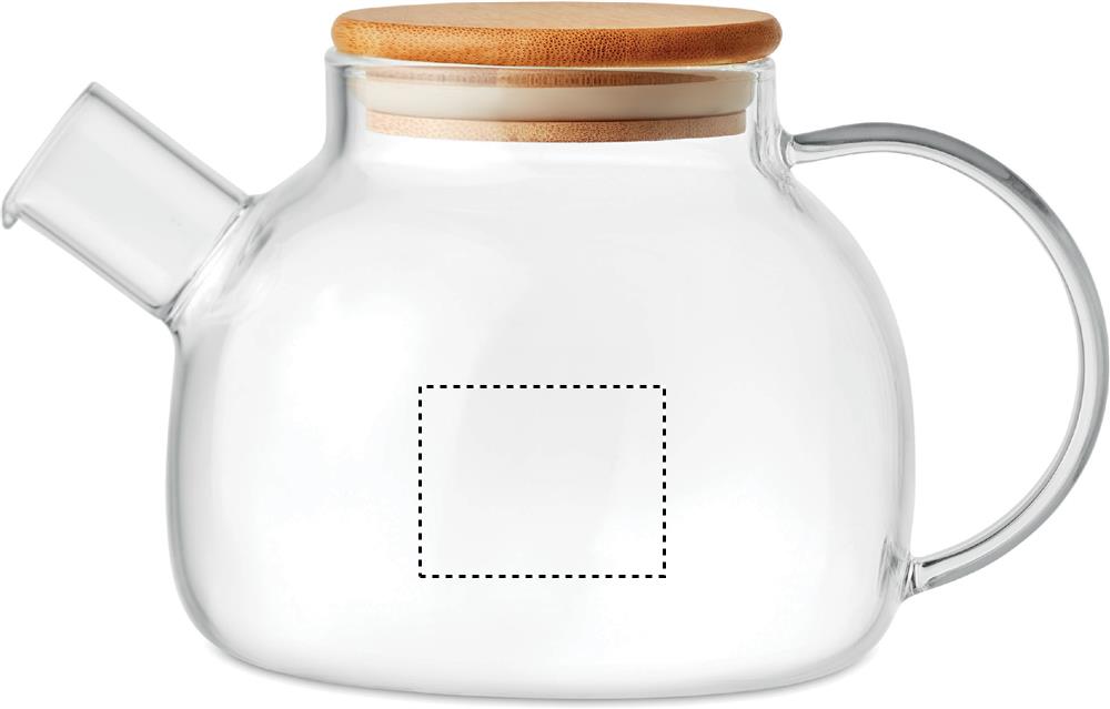 Teapot borosilicate glass 850ml right handed 22
