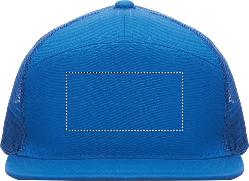 7 panel flat visor cap front 37