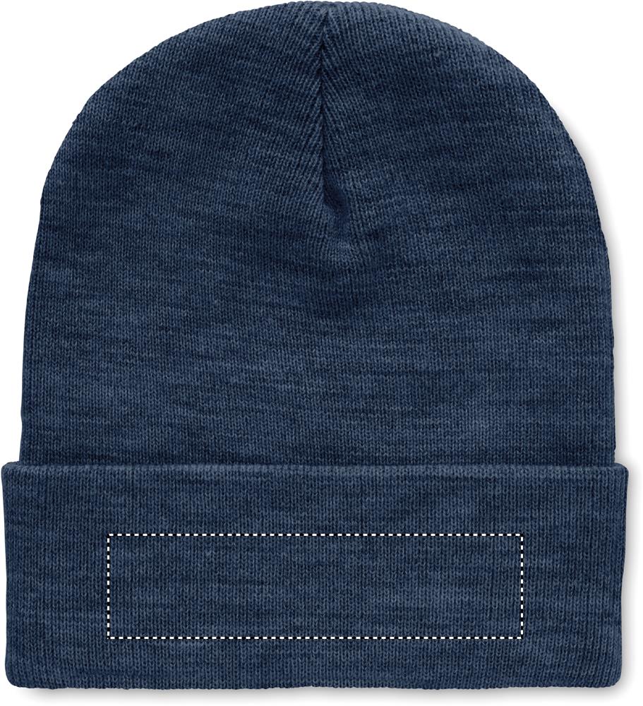 Beanie in RPET with cuff front bottom 04