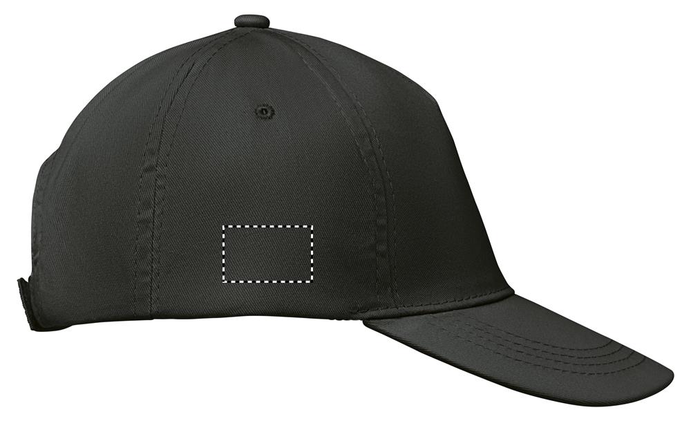 BUZZ FIVE PANEL CAP right side bk