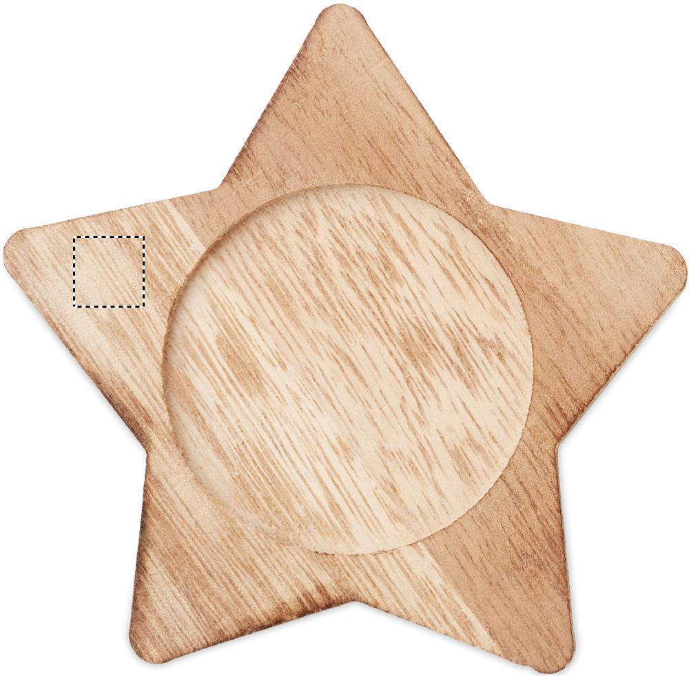 Candle on star wooden base arm 1 07